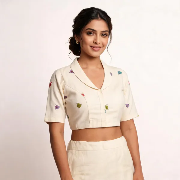 Cream_Khadi_Cotton_Floral_Embroidered_Blouse_For_Women
