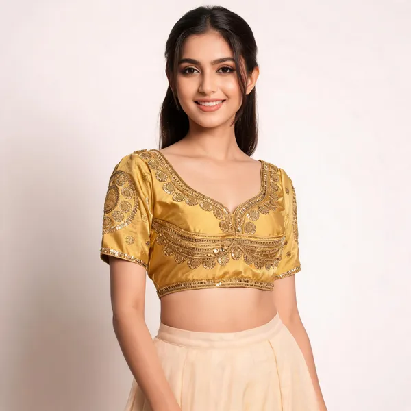 Gold_Khadi_Cotton_Embroidered_Ethnic_Blouse_For_Women