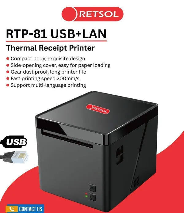 Retsol_RTP-81_USB_LAN_Thermal_Receipt_Printer