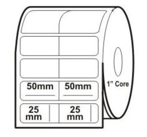 PLAIN___Label_RollSIZE__50_X_25_Mm_-_2_ACROSS_(_1_ROLL_=_4000_LABELS)