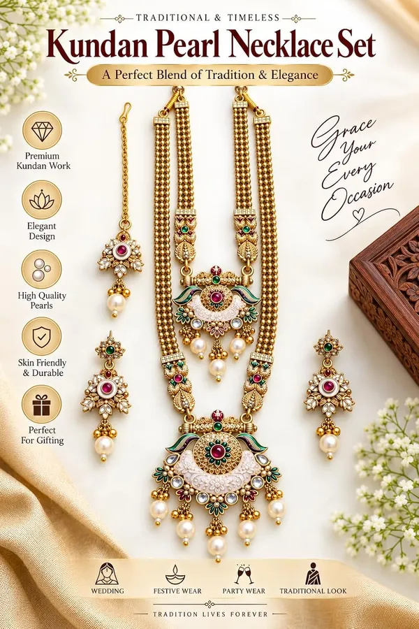 Kundan_Pearl_Necklace_Set_With_Earrings_And_Maang_Tikka