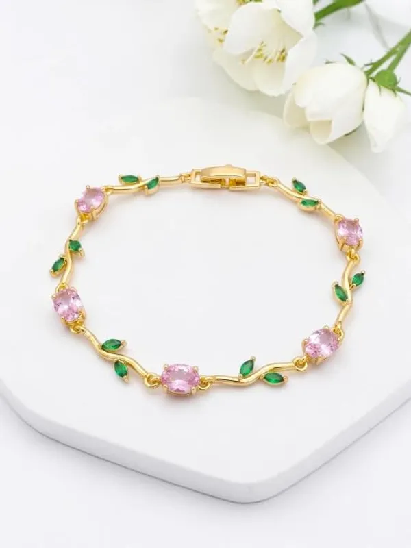 Women_Chain_Link_Floral_Bracelet
