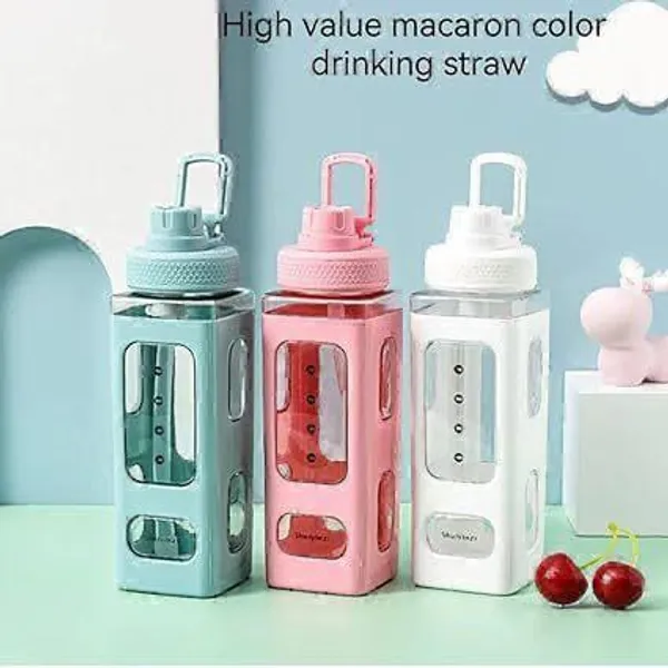 Multicolor_Plastic_Macaron_Straw_Water_Bottle