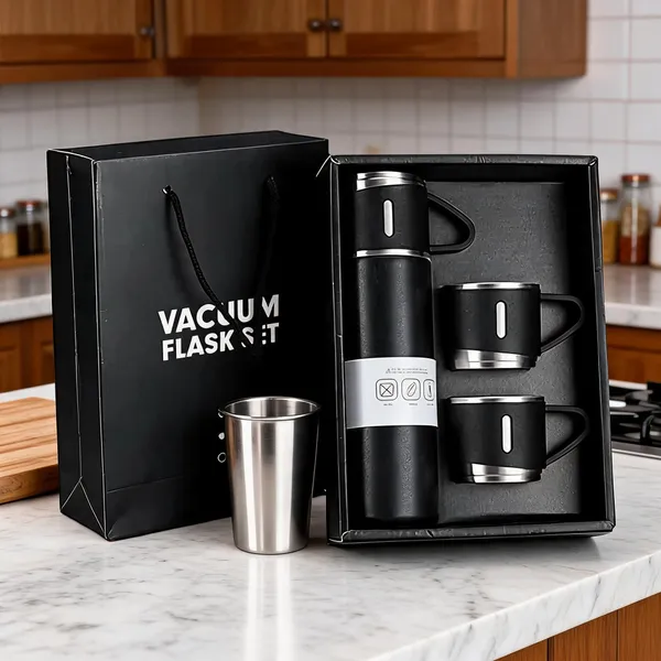 Black_Steel_Vacuum_Insulated_Flask_Gift_Set
