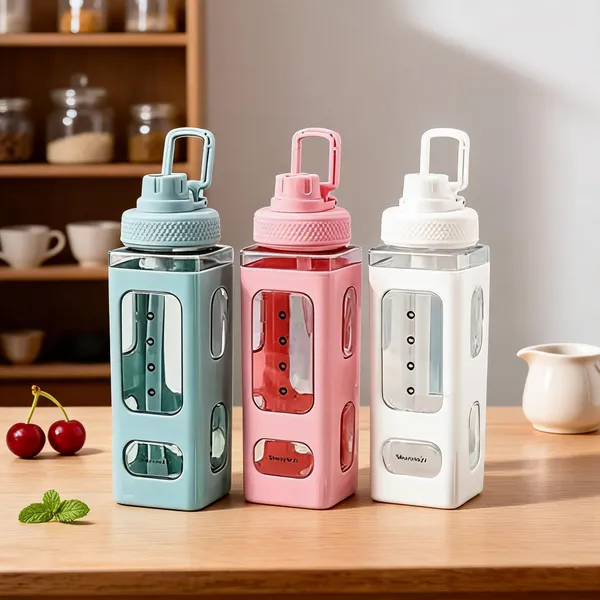 Multicolor_Plastic_Macaron_Straw_Water_Bottle