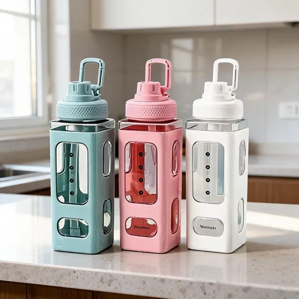 Multicolor_Plastic_Macaron_Straw_Water_Bottle