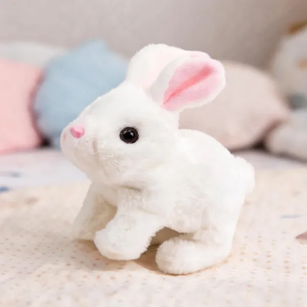 White_Nylon_Plush_Rabbit_Soft_Toy