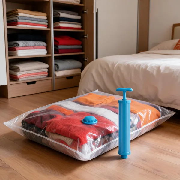Blue_And_White_Plastic_Airtight_Vacuum_Storage_Bag_With_Hand_Pump