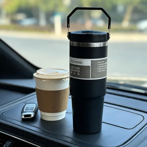 Black_Steel_Vacuum_Insulated_890Ml_Travel_Mug