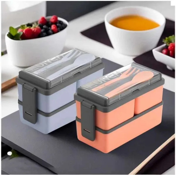 Blue_And_Orange_Plastic_Two_Tier_Lunch_Box_With_Cutlery_Pack_Of_2