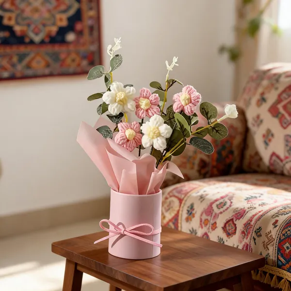 Pink_Plastic_Artificial_Flower_Bouquet