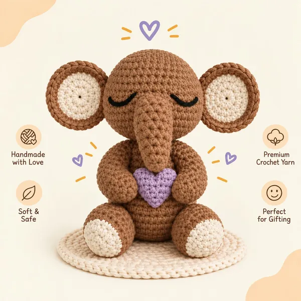 Ellie_Crochet_Plush_Toy_With_Heard_(Brown)