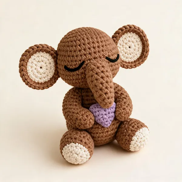 Ellie_Crochet_Plush_Toy_With_Heard_(Brown)