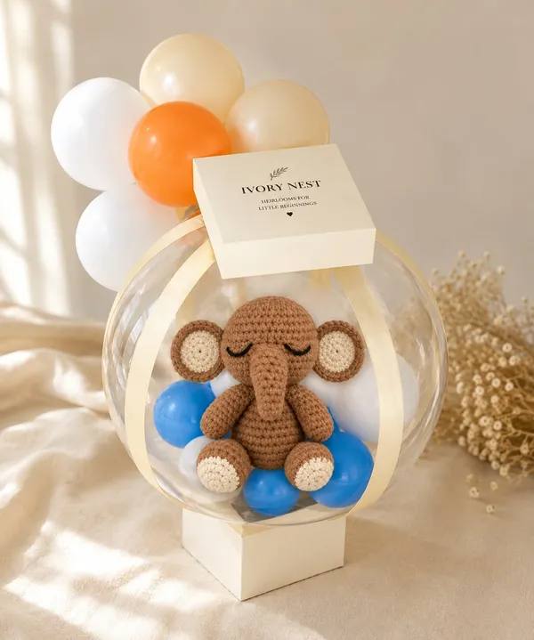 Transparent_Balloon_Bouquet_With_Crochet_Elliie_Brown