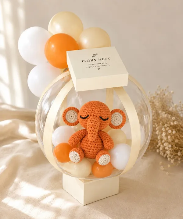 Transparent_Balloon_Bouquet_With_Crochet_Elliie_Orange