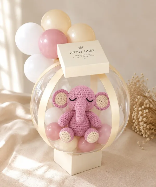 Transparent_Balloon_Bouquet_With_Crochet_Elliie_Pink