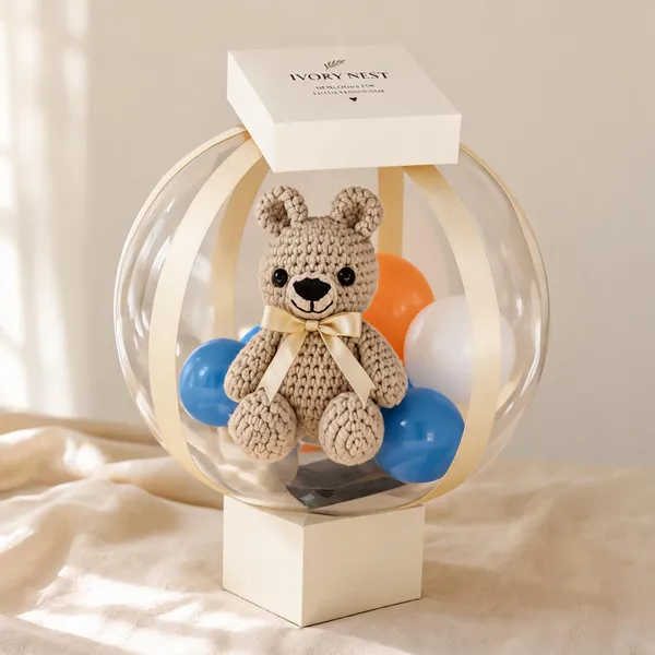 Transparent_Balloon_Bouquet_With_Crochet_Teddy_Bear