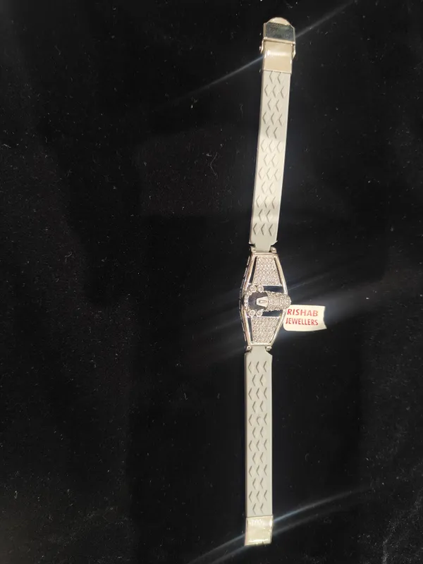 White_925_Silver_Band_Bracelet_For_Jewellery