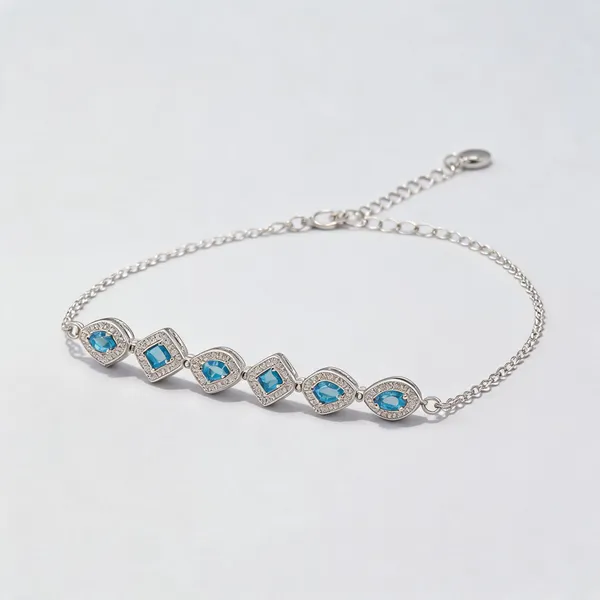 White_925_Silver_Adjustable_Bracelet_For_Jewellery