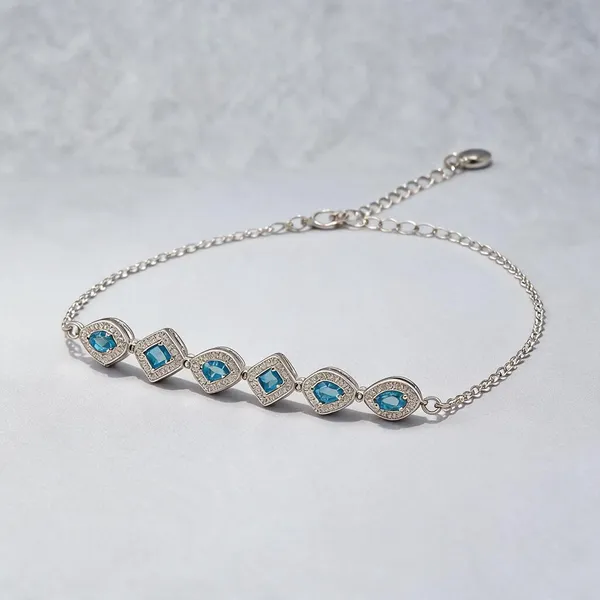 White_925_Silver_Adjustable_Bracelet_For_Jewellery