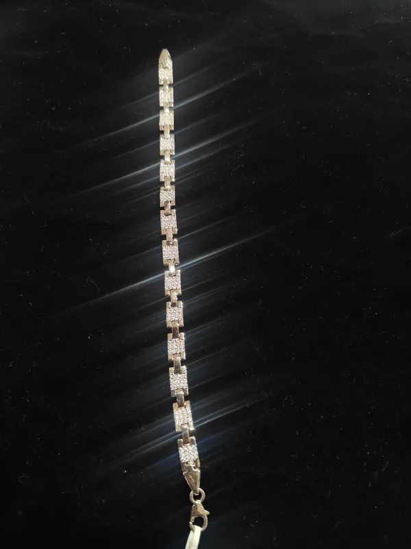 White_925_Silver_Link_Bracelet_For_Jewellery