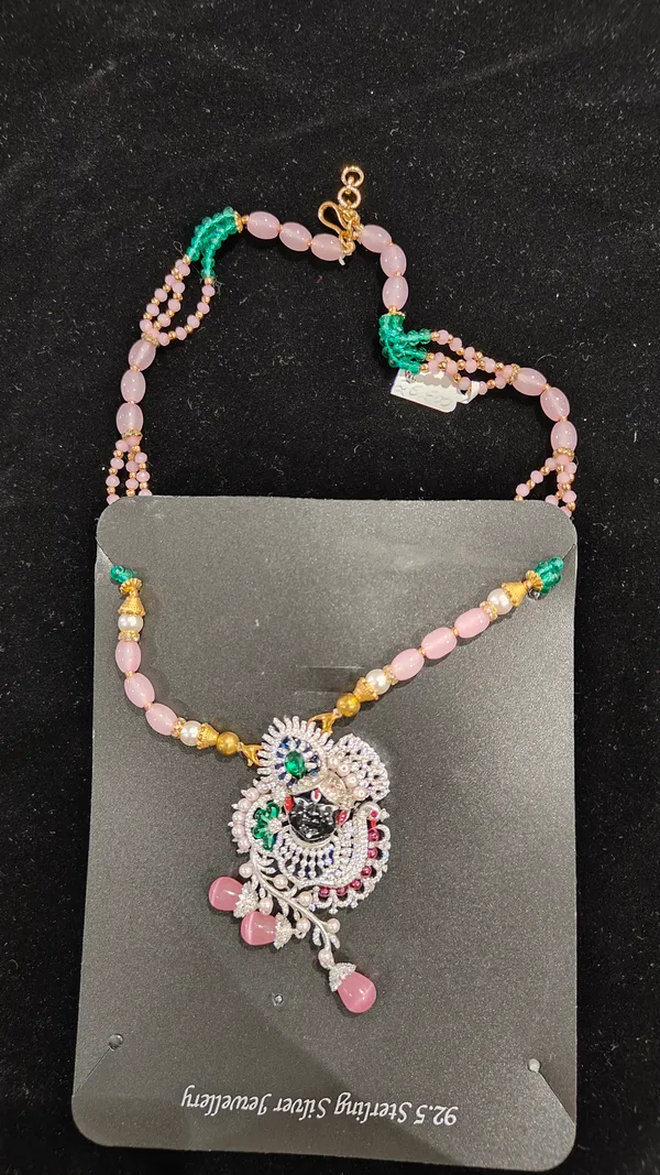 White_925_Silver_Pendant_Necklace_For_Jewellery
