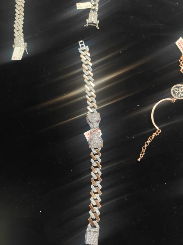 White_925_Silver_Link_Bracelet_For_Jewellery