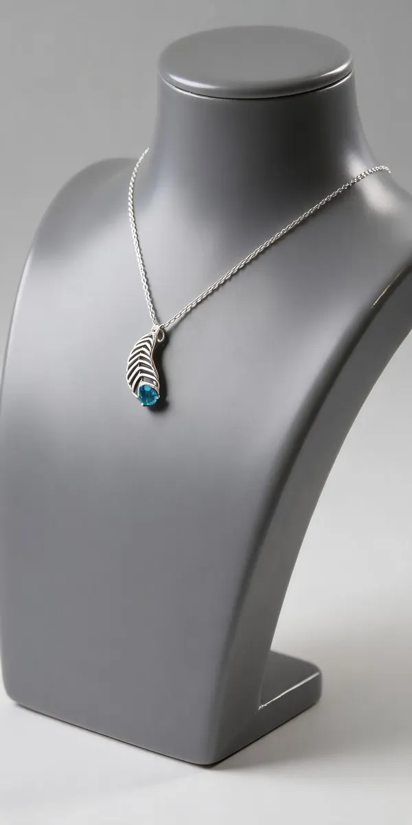 White_925_Silver_Pendant_Necklace_For_Jewellery