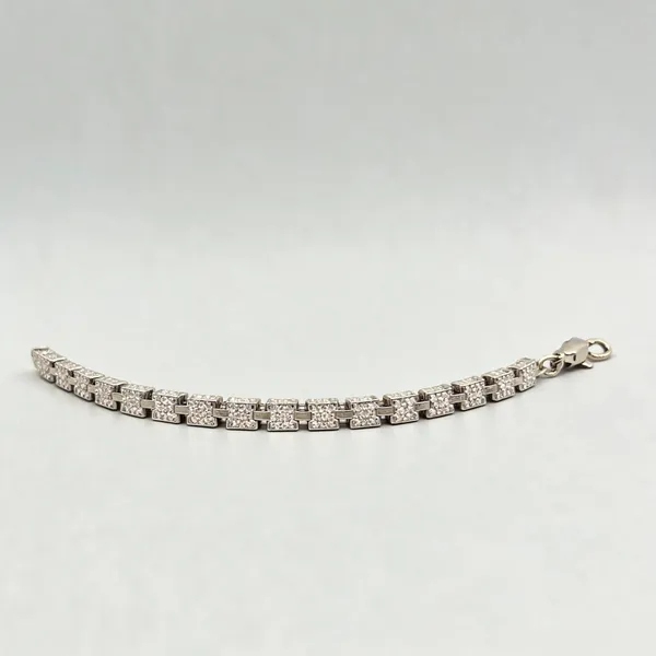 White_925_Silver_Link_Bracelet_For_Jewellery