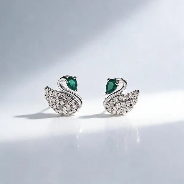 White_925_Silver_Stud_Earrings_For_Jewellery