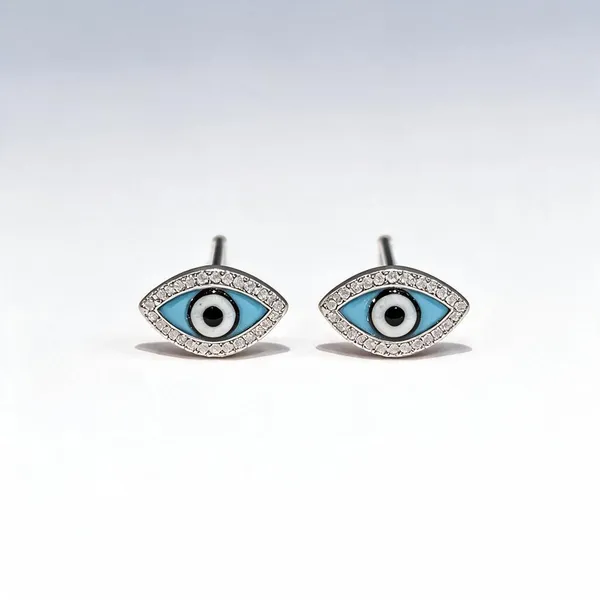 White_925_Silver_Stud_Earrings_For_Jewellery