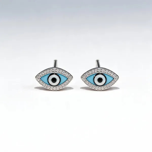 White_925_Silver_Stud_Earrings_For_Jewellery