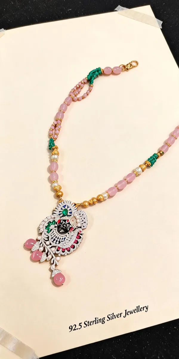White_925_Silver_Pendant_Necklace_For_Jewellery