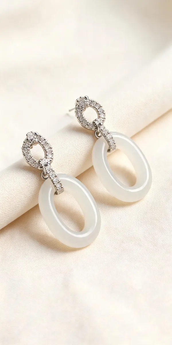 White_925_Silver_Drop_Earrings_For_Jewellery