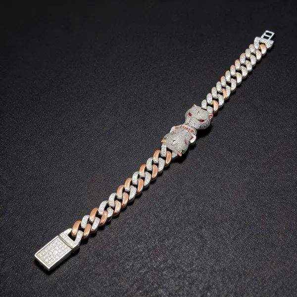 White_925_Silver_Link_Bracelet_For_Jewellery