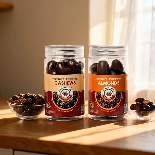 The_Almond_Store_Chocolate_Cashews_125_Gm_And_Chocolate_Almonds_120_Gm_Combo