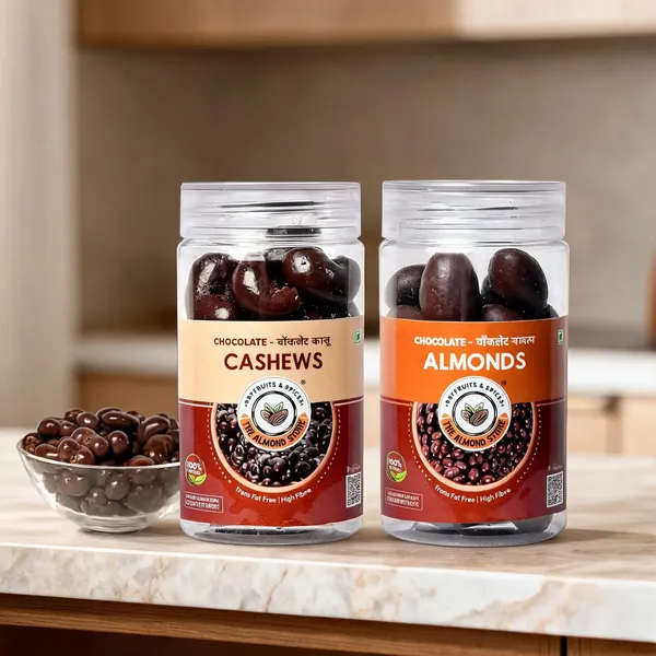 The_Almond_Store_Chocolate_Cashews_125_Gm_And_Chocolate_Almonds_120_Gm_Combo