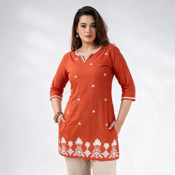 Premium_Cotton_Embroidered_Kurti_And_Pant_Set