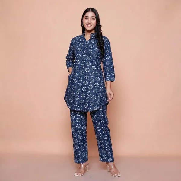 Blue_Cotton_Kurta_Set_For_Women