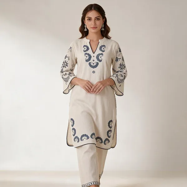 White_Cotton_Kurta_Set_For_Women