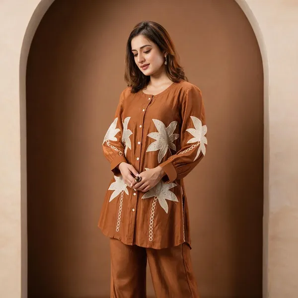 Brown_Cotton_Kurti_For_Women