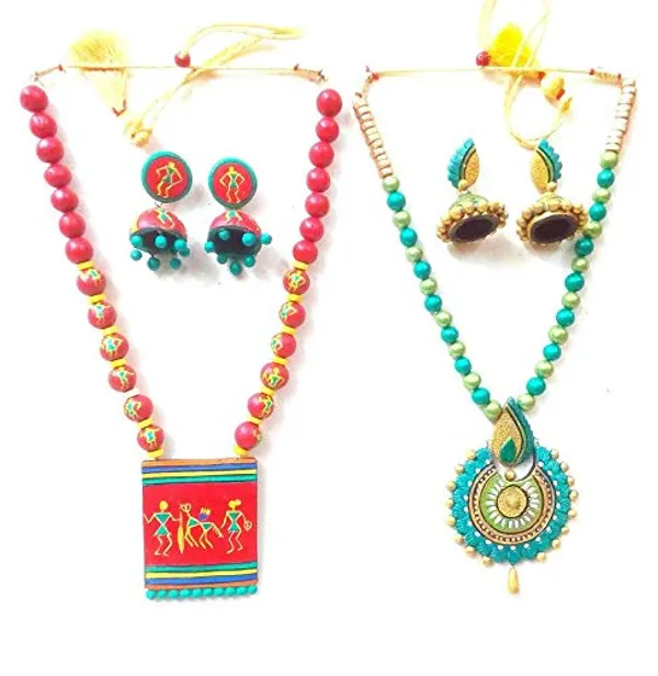 Terracotta_Handpainted_Necklace_Set