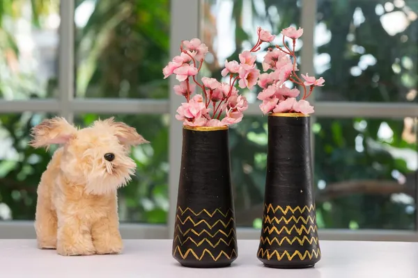 Terracotta_Geometric_Printed_Flower_Vase
