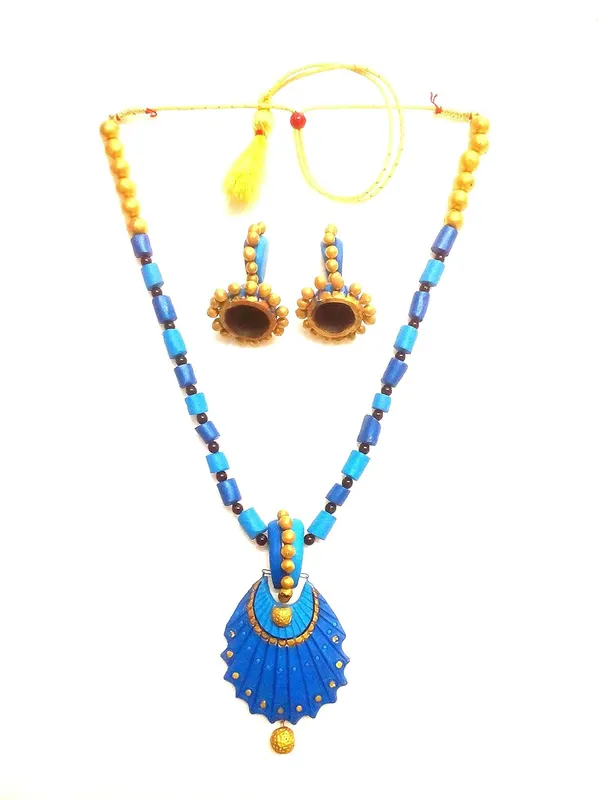 Women_S_Handmade_Terracotta_Hand_Painted_Jewellery_Set