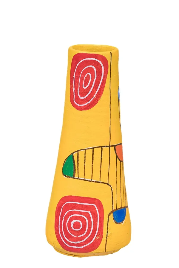 Terracotta_Geometric_Printed_Flower_Vase
