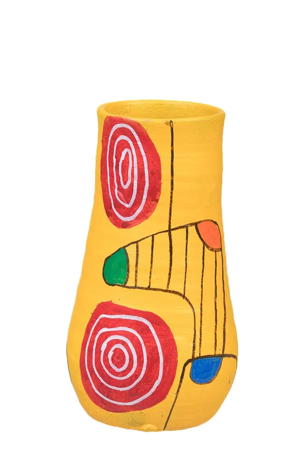 Terracotta_Geometric_Printed_Flower_Vase