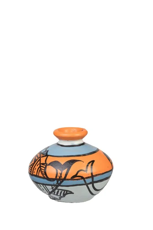 Terracotta_Madhubani_Printed_Flower_Vase