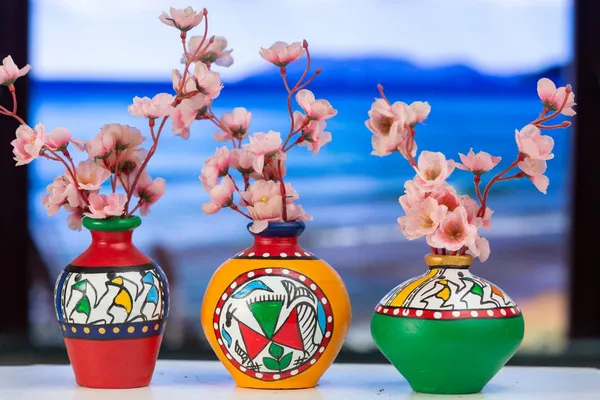 Terracotta_Warli_Printed_Flower_Vase