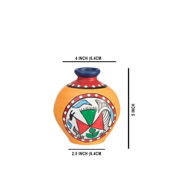 Terracotta_Warli_Printed_Flower_Vase