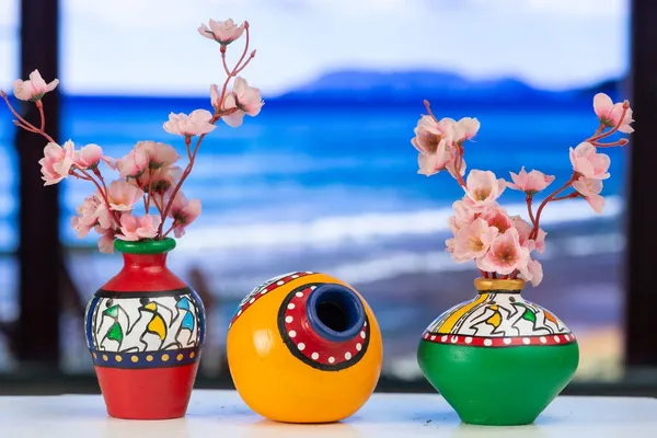 Terracotta_Warli_Printed_Flower_Vase